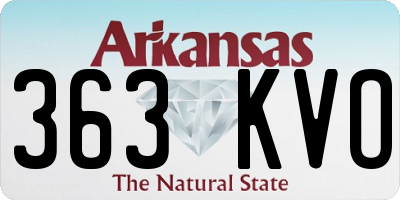 AR license plate 363KVO