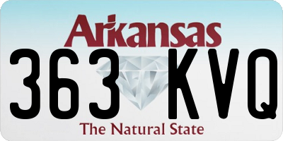 AR license plate 363KVQ