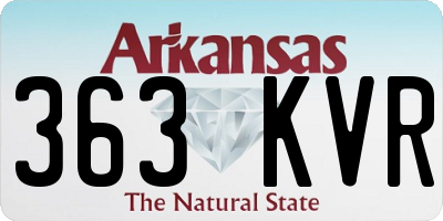 AR license plate 363KVR