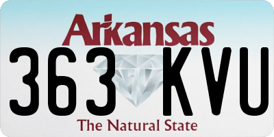 AR license plate 363KVU