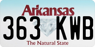AR license plate 363KWB
