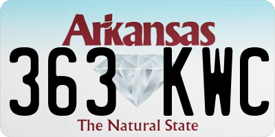 AR license plate 363KWC