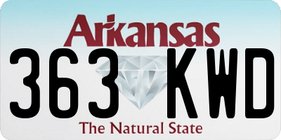 AR license plate 363KWD