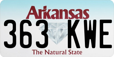AR license plate 363KWE