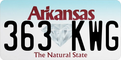 AR license plate 363KWG