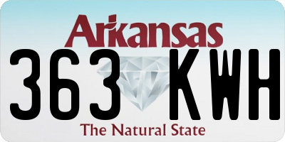 AR license plate 363KWH