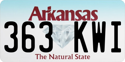 AR license plate 363KWI