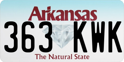 AR license plate 363KWK