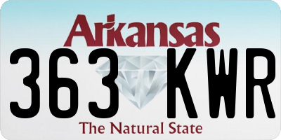 AR license plate 363KWR
