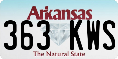 AR license plate 363KWS