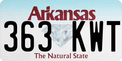 AR license plate 363KWT