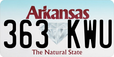 AR license plate 363KWU