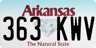 AR license plate 363KWV