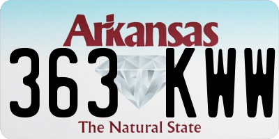 AR license plate 363KWW