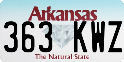 AR license plate 363KWZ