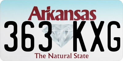 AR license plate 363KXG