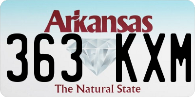 AR license plate 363KXM