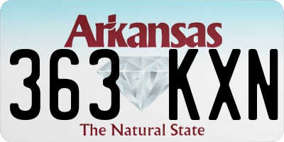 AR license plate 363KXN