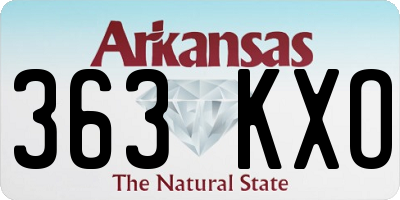 AR license plate 363KXO
