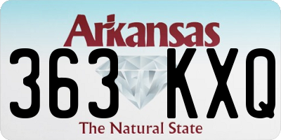 AR license plate 363KXQ