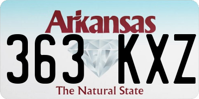 AR license plate 363KXZ