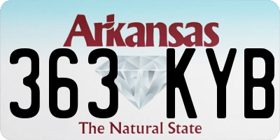 AR license plate 363KYB