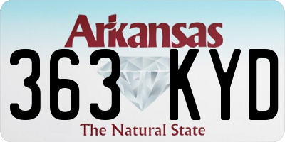 AR license plate 363KYD