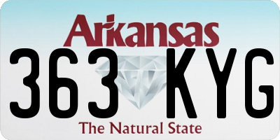 AR license plate 363KYG