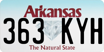 AR license plate 363KYH