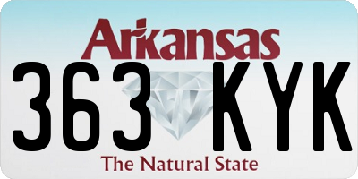 AR license plate 363KYK