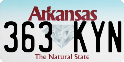 AR license plate 363KYN