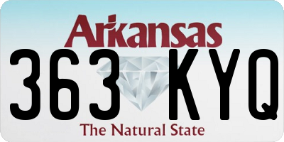 AR license plate 363KYQ