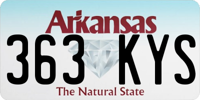AR license plate 363KYS