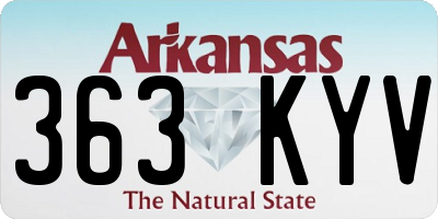 AR license plate 363KYV