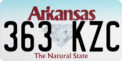 AR license plate 363KZC