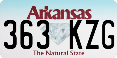 AR license plate 363KZG