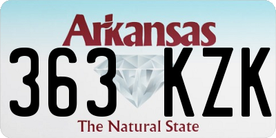 AR license plate 363KZK