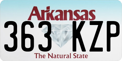 AR license plate 363KZP