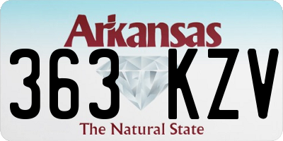 AR license plate 363KZV