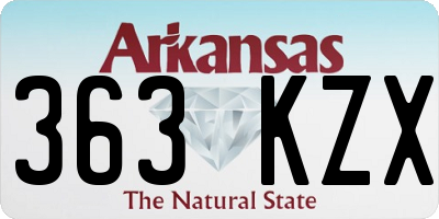 AR license plate 363KZX