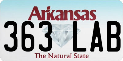AR license plate 363LAB