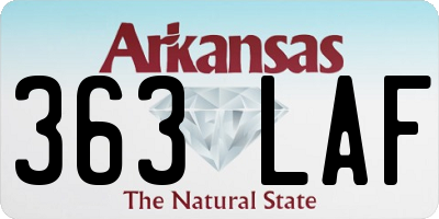 AR license plate 363LAF