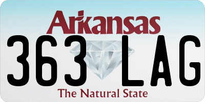 AR license plate 363LAG