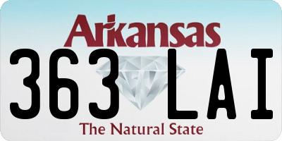 AR license plate 363LAI