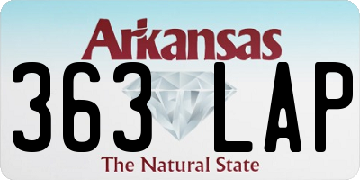 AR license plate 363LAP