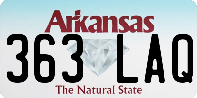 AR license plate 363LAQ