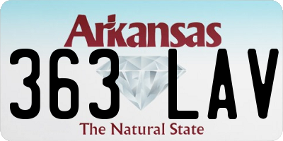 AR license plate 363LAV
