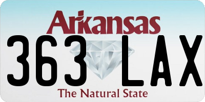 AR license plate 363LAX
