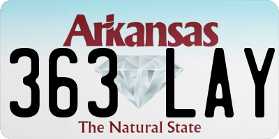 AR license plate 363LAY