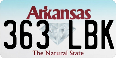 AR license plate 363LBK